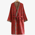 Kimono Robe Organic Cotton Gauze Belted
