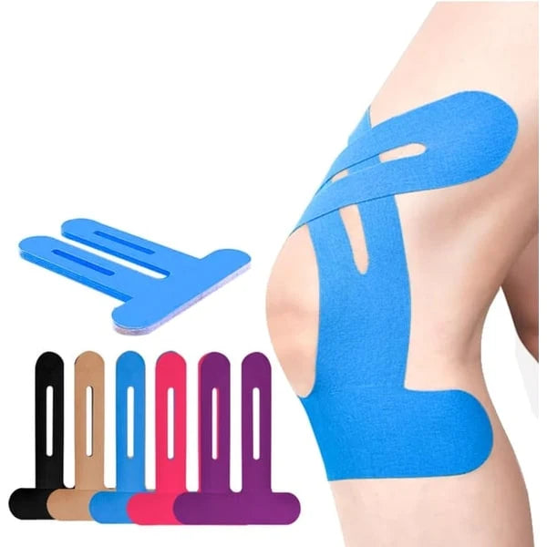 Kinesiology Tape Pre-Cut T-Shaped Knee & Ankle Support