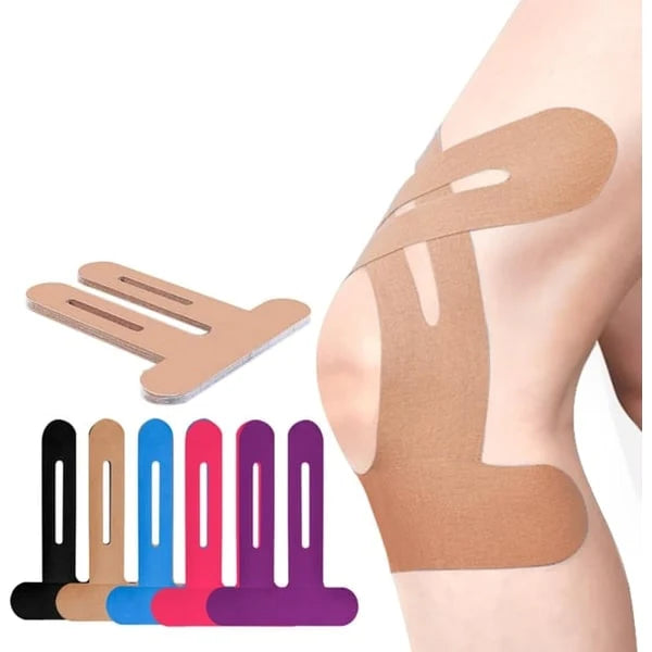 Kinesiology Tape Pre-Cut T-Shaped Knee & Ankle Support