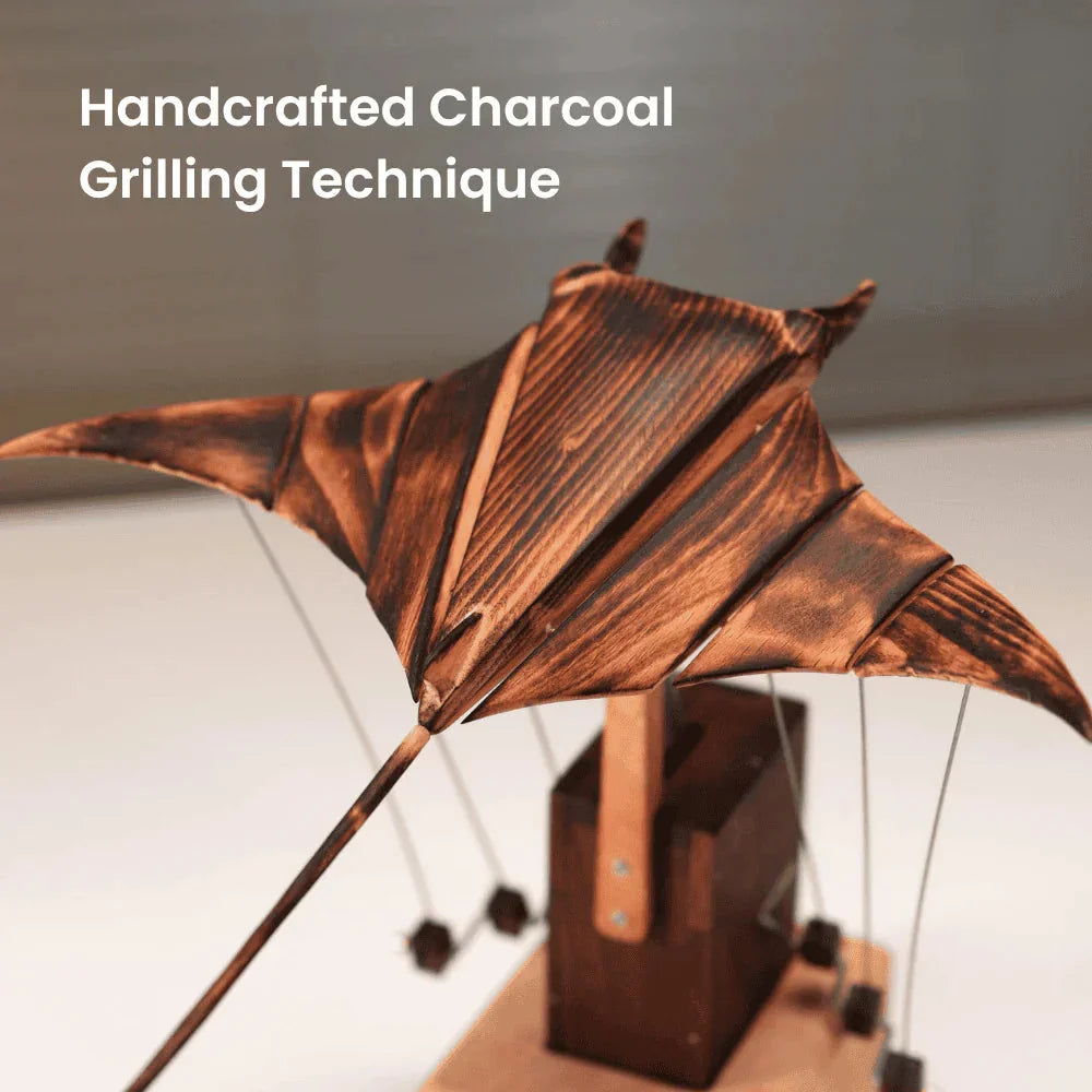 Kinetic Sculpture Hand-Cranked Handcrafted Wood