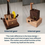 Kinetic Sculpture Hand-Cranked Handcrafted Wood