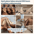 Kinetic Sculpture Hand-Cranked Handcrafted Wood
