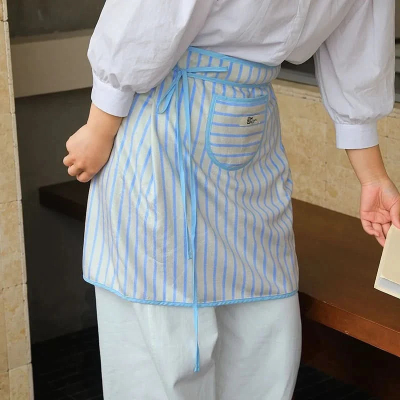 Kitchen Apron Adjustable Fit Lightweight Striped Design