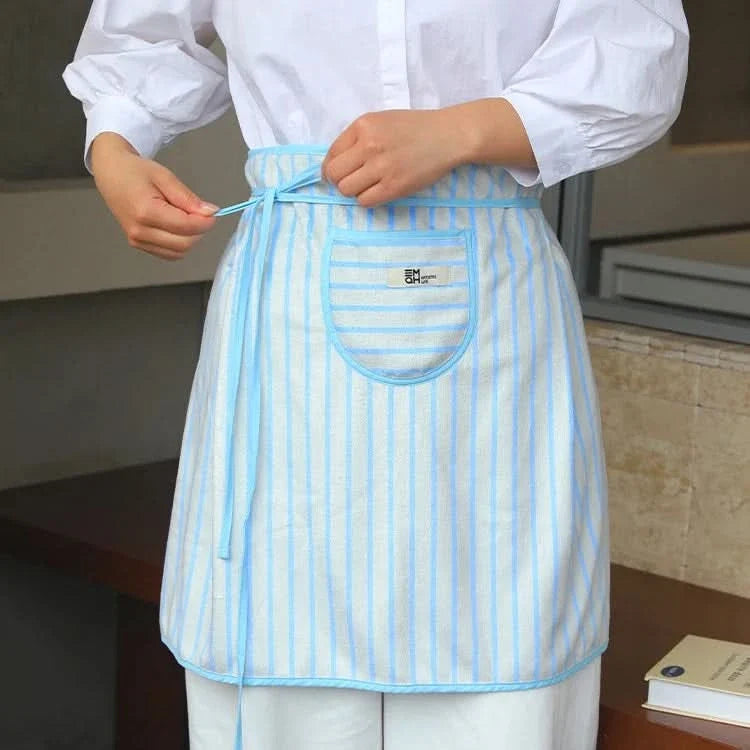 Kitchen Apron Adjustable Fit Lightweight Striped Design