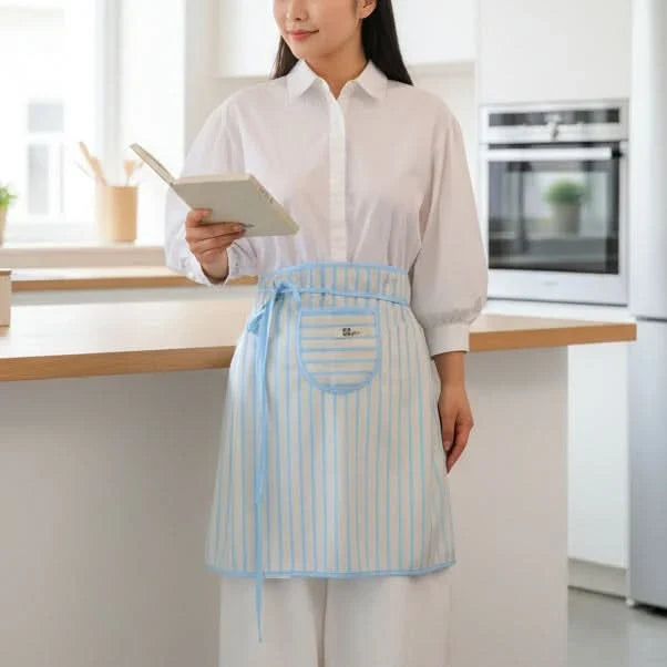 Kitchen Apron Adjustable Fit Lightweight Striped Design