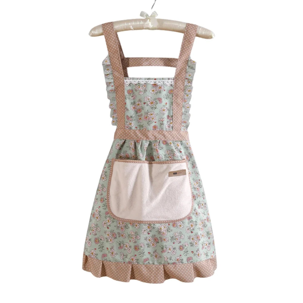 Kitchen Apron Cotton Water & Oil-Resistant Pockets