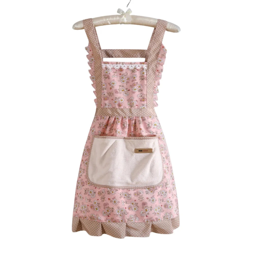 Kitchen Apron Cotton Water & Oil-Resistant Pockets