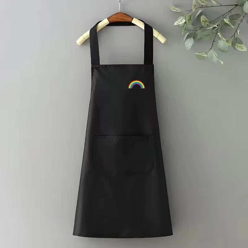 Kitchen Apron Waterproof PVC Rainbow & Cactus Print