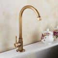 Kitchen & Bathroom Faucet Swan Neck Antique Brass