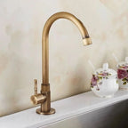 Kitchen & Bathroom Faucet Swan Neck Antique Brass