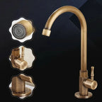 Kitchen & Bathroom Faucet Swan Neck Antique Brass