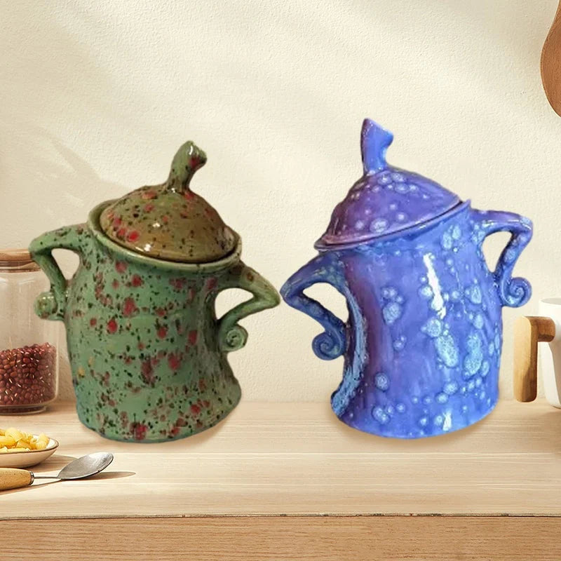 Kitchen Canister Hands-On-Hips Design No-Lid Scoop Access