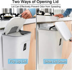 Kitchen Compost Bin Sealed Rolling Lid 2.4 Gallon