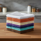 Kitchen Dish Towels 100% Cotton Absorbent Reinforced Edges