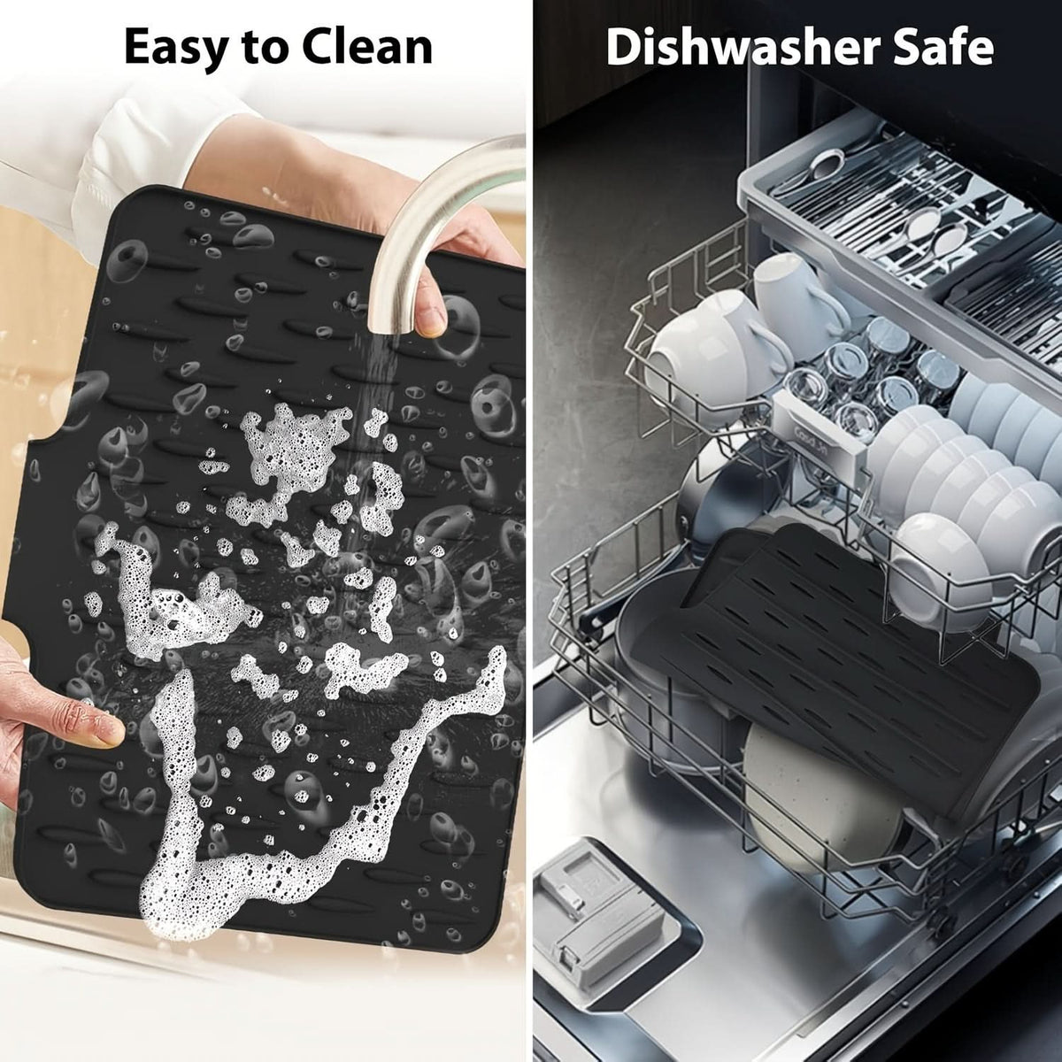 Kitchen Drain Drying Mat Integrated Drainage Non-Slip & Quick-Drying