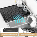 Kitchen Drain Drying Mat Integrated Drainage Non-Slip & Quick-Drying