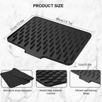 Kitchen Drain Drying Mat Integrated Drainage Non-Slip & Quick-Drying