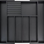 Kitchen Drawer Organizer Bamboo Adjustable Compartments