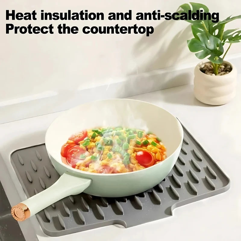 Kitchen Drying Mat Heat-Resistant Silicone Quick-Drying