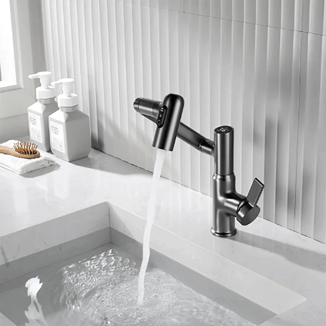 Kitchen Faucet 360° Swivel Adjustable Height Digital Display