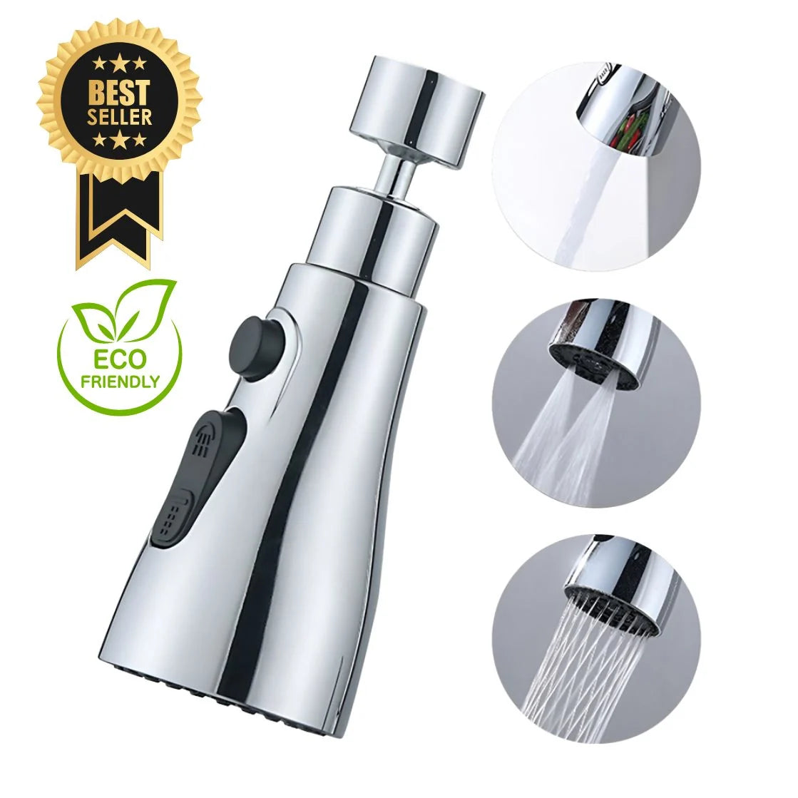 Kitchen Faucet Aerator 360° Swivel Water-Saving & Anti-Splash