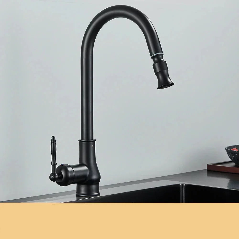 Kitchen Faucet Antique Brass Mixer Tap Swivel Spout