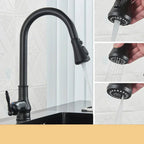Kitchen Faucet Antique Brass Mixer Tap Swivel Spout
