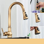 Kitchen Faucet Antique Brass Mixer Tap Swivel Spout