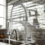 Kitchen Faucet Double Spout Brass Black-Gold