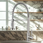 Kitchen Faucet Double Spout Brass Black-Gold