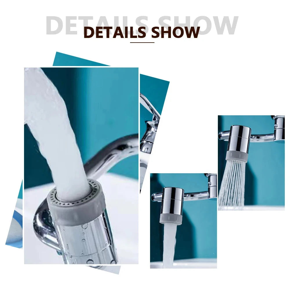 Kitchen Faucet Extender 1080 Degree Rotation Dual Spray Modes
