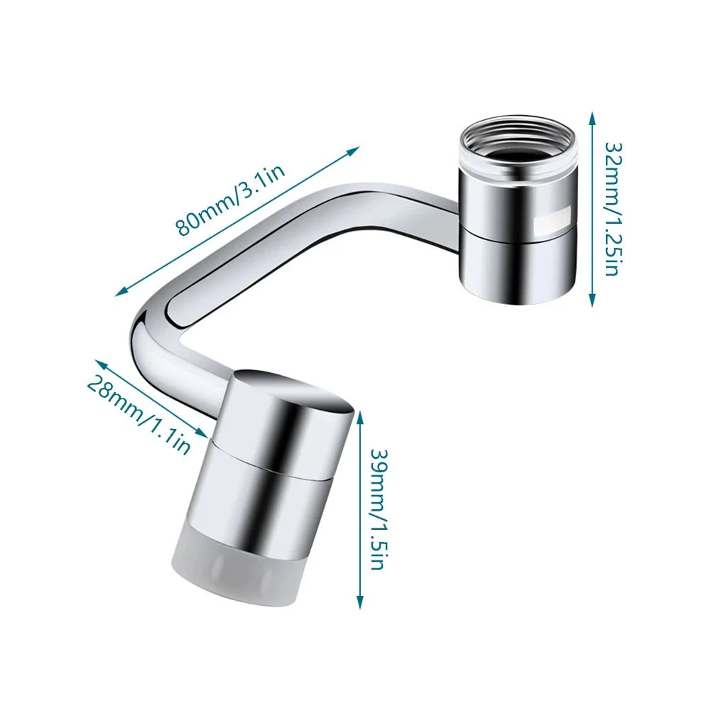Kitchen Faucet Extender 1080 Degree Rotation Dual Spray Modes