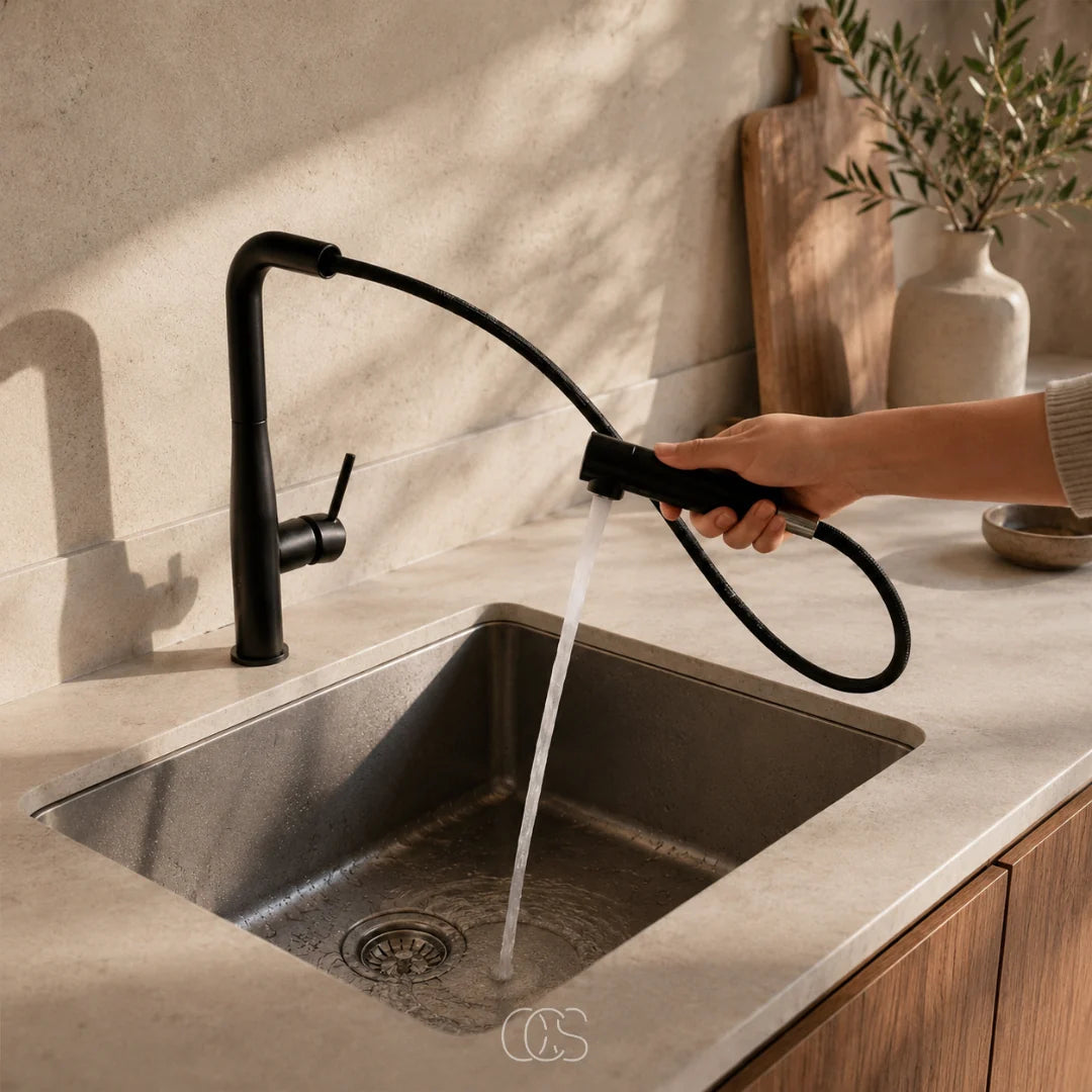 Kitchen Faucet Pull-Out Dual Spray Stainless Steel