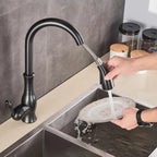 Kitchen Faucet Pull-Out Spray Head 360° Swivel Stainless Steel