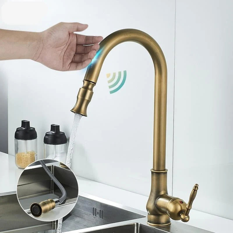 Kitchen Faucet Pull-Out Sprayer 360° Swivel Ceramic Disc Valve