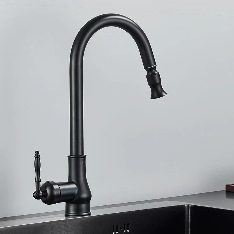 Kitchen Faucet Pull-Out Sprayer 360° Swivel Ceramic Disc Valve