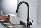 Kitchen Faucet Pull-Out Sprayer 360° Swivel Ceramic Disc Valve