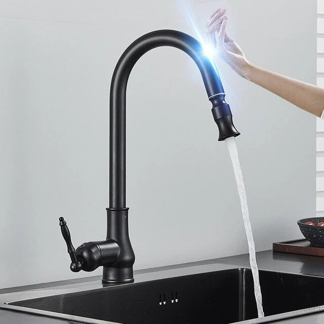 Kitchen Faucet Pull-Out Sprayer 360° Swivel Ceramic Disc Valve