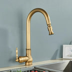 Kitchen Faucet Pull-Out Sprayer 360° Swivel Ceramic Disc Valve