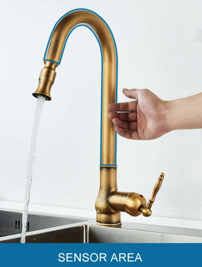 Kitchen Faucet Pull-Out Sprayer 360° Swivel Ceramic Disc Valve