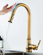 Kitchen Faucet Pull-Out Sprayer 360° Swivel Ceramic Disc Valve