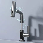 Kitchen Faucet Smart LED Temperature Pull-Out Spout