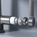 Kitchen Faucet Smart LED Temperature Pull-Out Spout