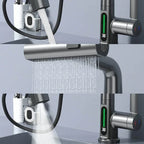 Kitchen Faucet Smart LED Temperature Pull-Out Spout