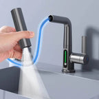 Kitchen Faucet Smart LED Temperature Pull-Out Spout