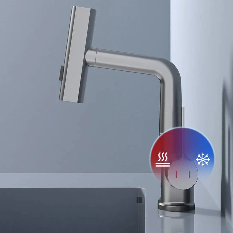 Kitchen Faucet Smart LED Temperature Pull-Out Spout
