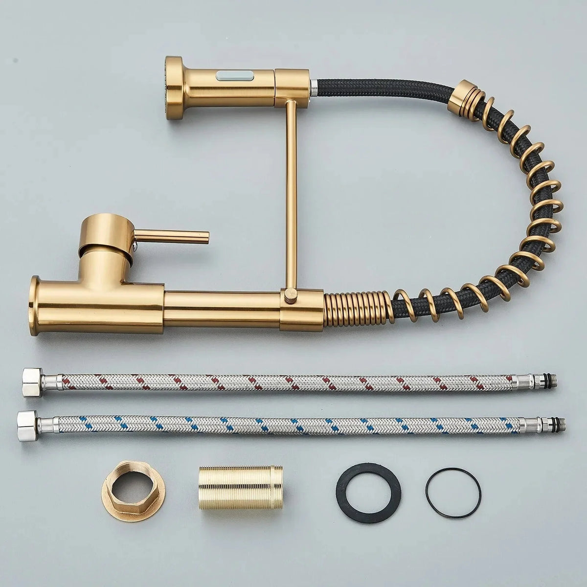 Kitchen Faucet Solid Brass Pull-Out 360° Swivel