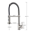 Kitchen Faucet Solid Brass Pull-Out 360° Swivel