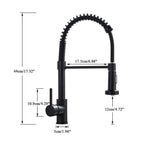 Kitchen Faucet Solid Brass Pull-Out 360° Swivel