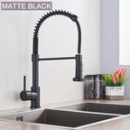 Kitchen Faucet Solid Brass Pull-Out 360° Swivel
